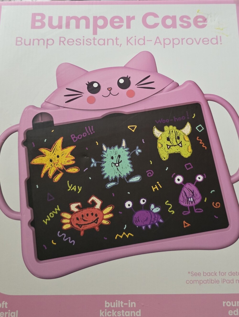 Pink Cat Kids Ipad Bumper Tablet Case